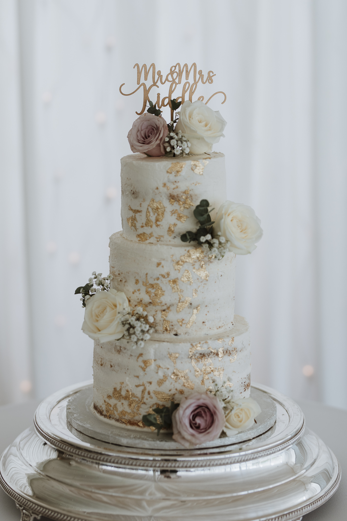 Gluten and dairy free wedding cake by Cake Design by Becky