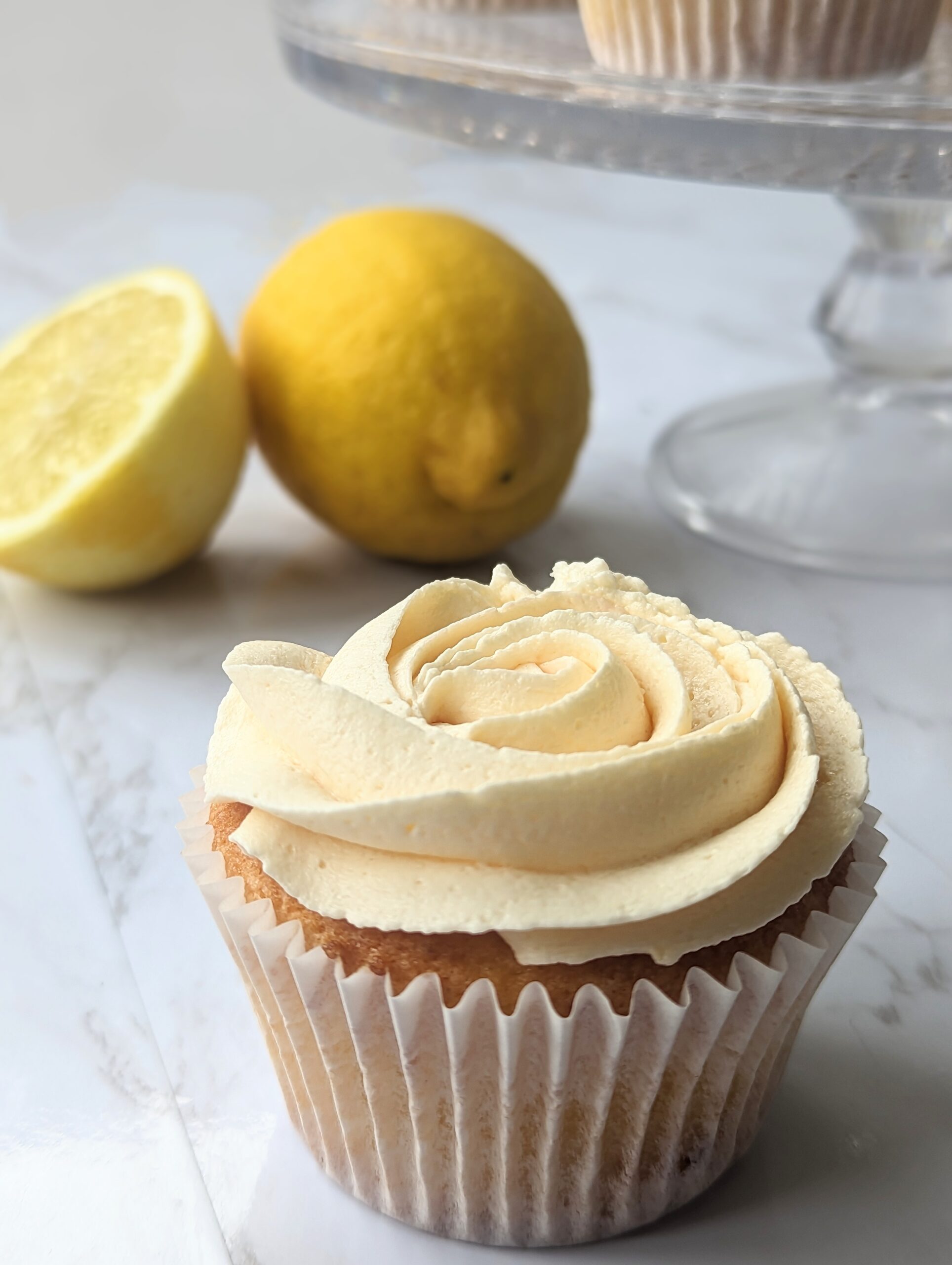 lemon cupcake close up
